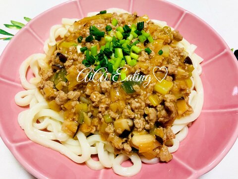 ♡ランチにぴったり簡単♪肉味噌餡かけうどん♡